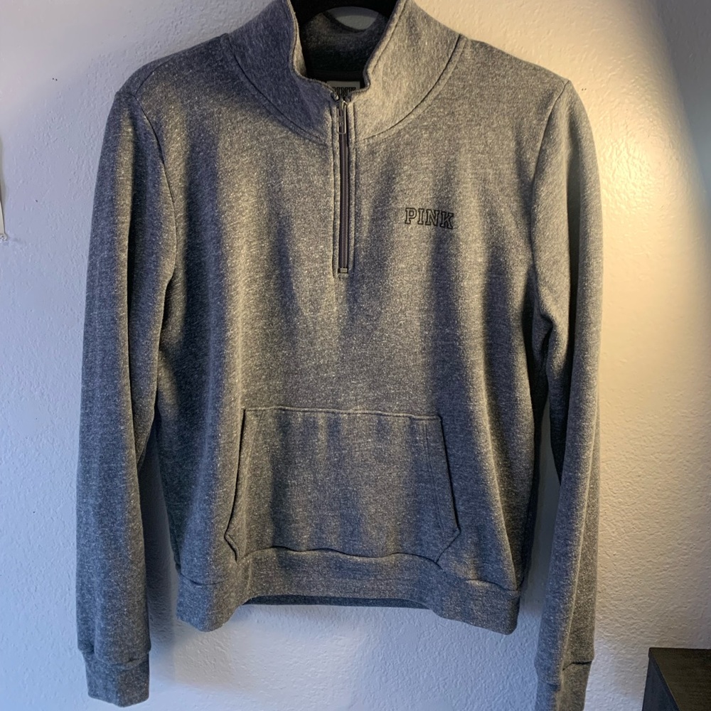PINK Grey Varsity Zip